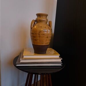 Rustic Brown and yellow Ceramic Vase